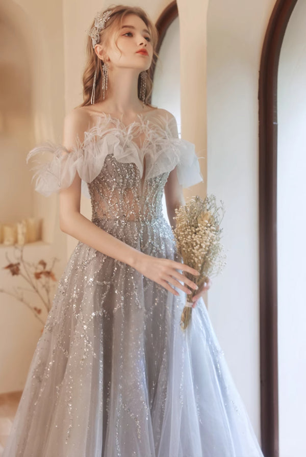Odelia "Dream Catcher"  New One-word Shoulder-bound Wedding Toast Dress Evening Dress Bride Light Luxury Niche