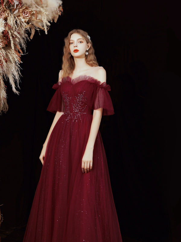 Toast Bride  New Spring Red Wedding Dress Banquet Temperament Engagement Dress Texture Women's Light Luxury