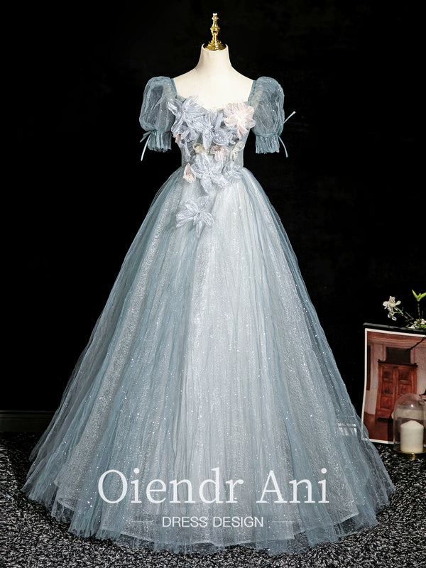 OiedrAni Blue Art Exam Bar Mitzvah Light Evening Dress Dress Girl 18 Year Old Female High School Student Host