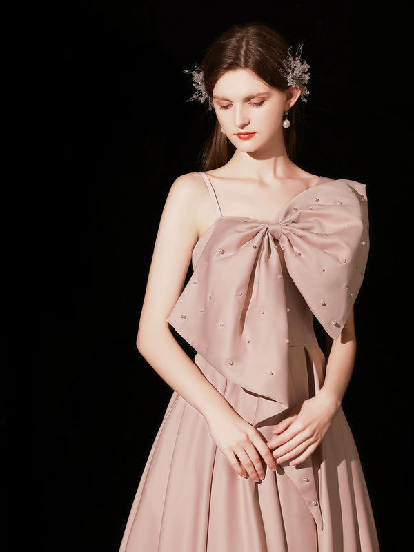 Engagement Dress Host Dress  Spring New Bridesmaids Toast Party Temperament Satin Pink Banquet