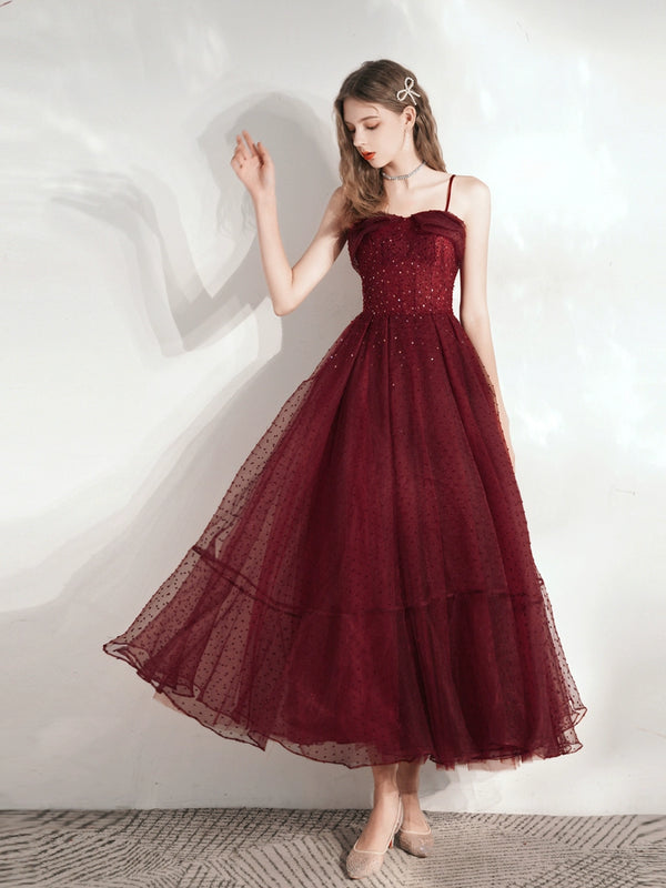 Dress Bridal Toast  New Spring Red Banquet Knot Engagement Dress Temperament Back Door Short Women's Suspender