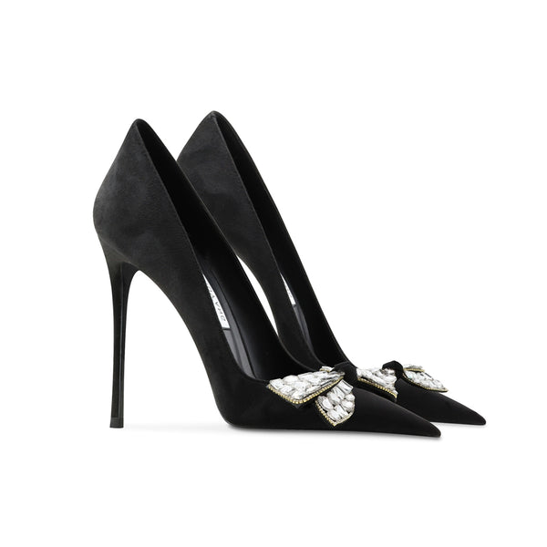Emergence  new black cut men's sexy thin heel pointed high heels women's shallow mouth rhinestone  single heel shoes