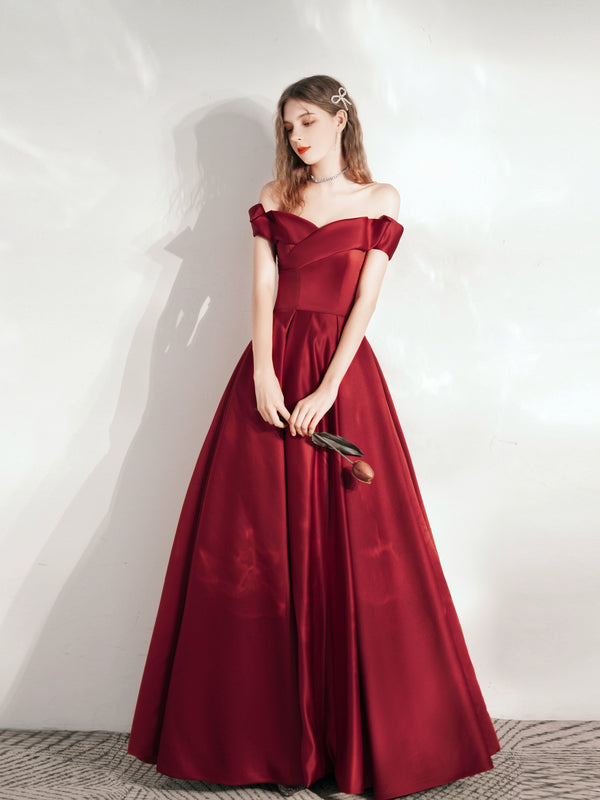 Toast Dress Bride  Spring Wedding Red Dress Dinner Back Door Satin Temperament Small Man Simple