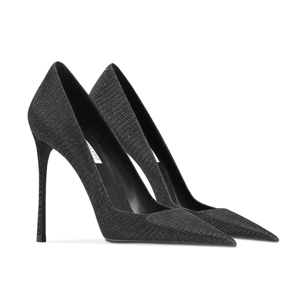 popular New Starlight Black Sheepskin Commuter Fashion Light Mouth Pointed Head Thin Heel Dress Banquet High Heel Single Shoes Women