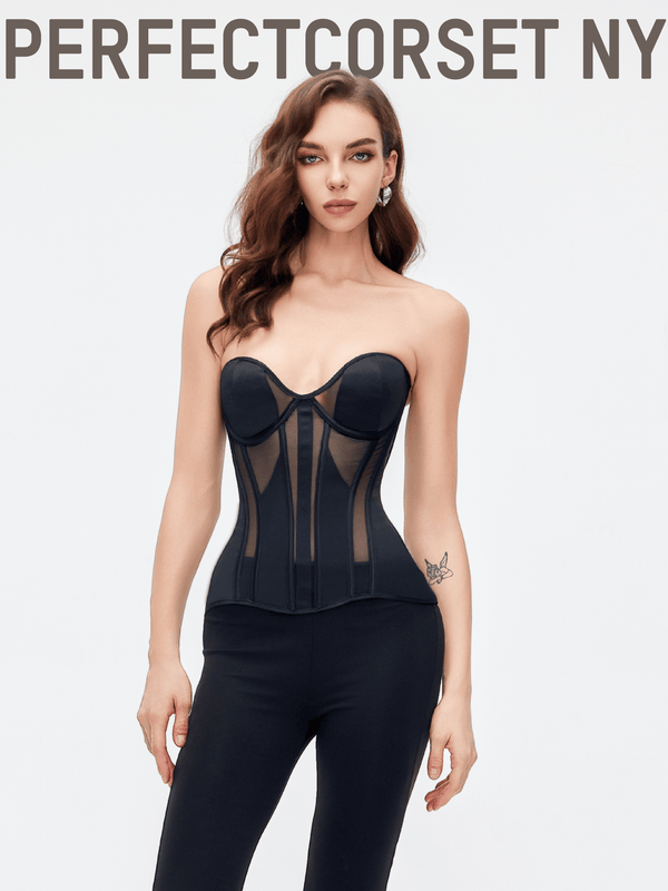 Muse  Sexy Inside and Out Splicing Fishbone Mesh Bra