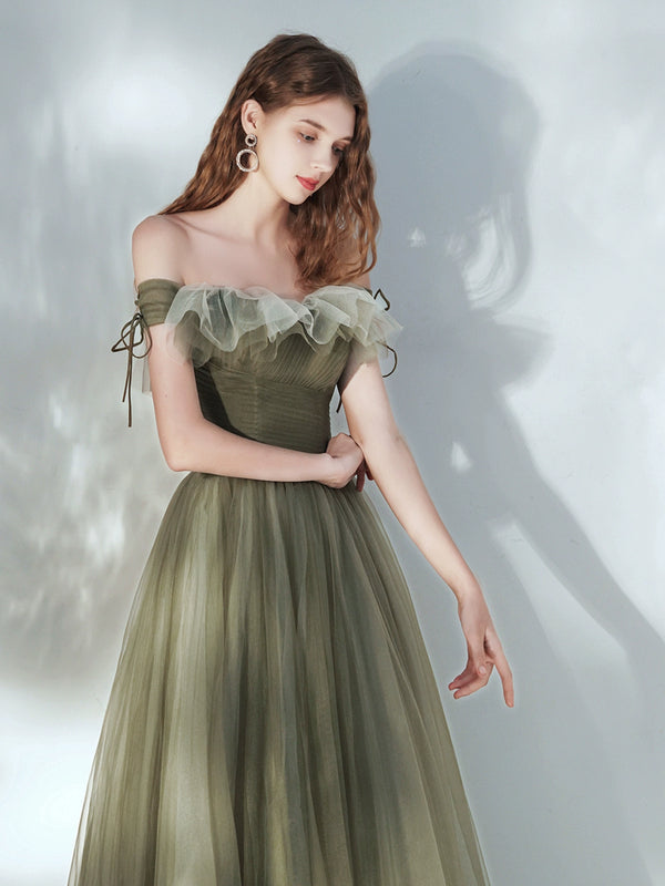 Banquet dress  spring bride wedding toast host temperament avocado green engagement dress slim fairy