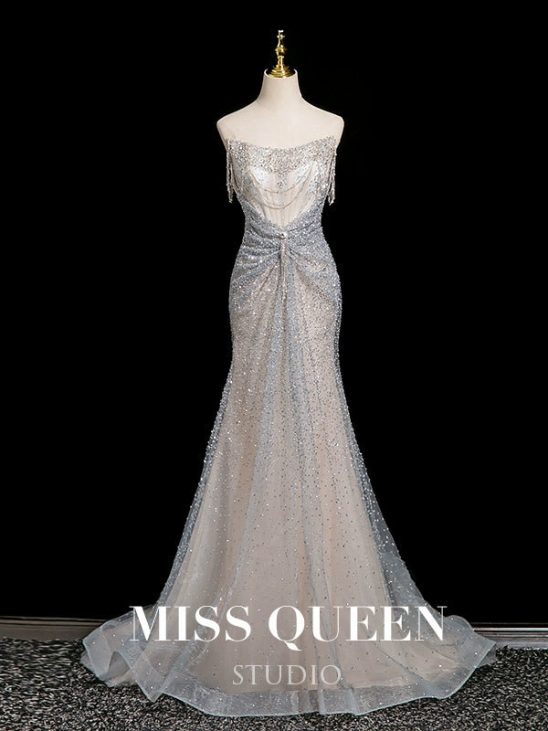 Toast clothes Bridal light luxury engagement wedding evening dress  new high-end return door dress beautiful light dress