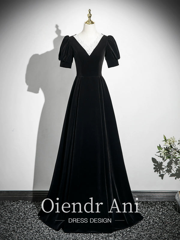 OiendrAn Black Vocal Art Test Conductor Dress Annual Meeting Host Choir Performance Dress Female Evening Dress