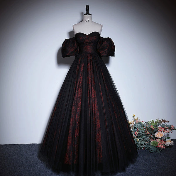 Bridal dress, red toast dress  new tube top temperament, celebrity performance art test performance, solo tutu skirt
