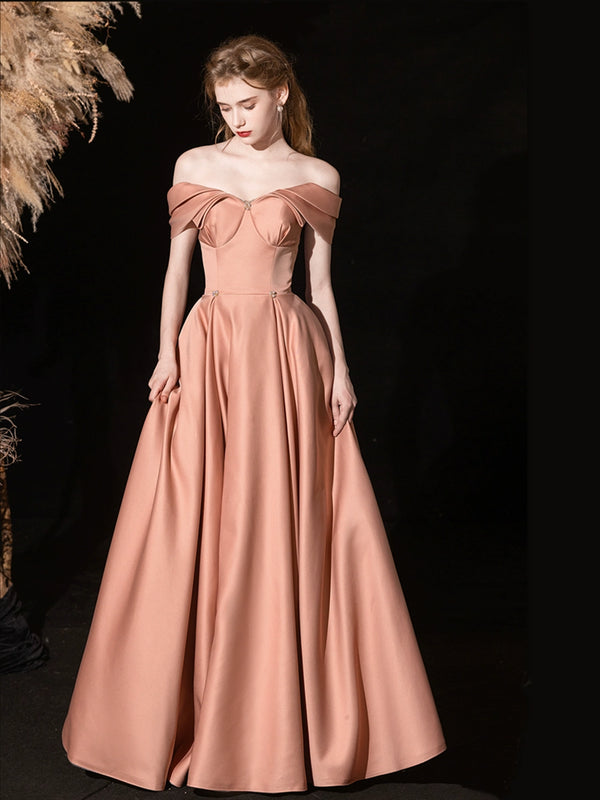 Dinner Party Satin Dress Toast Bride  Spring Temperament Engagement Dress Skinny Princess Performance Host
