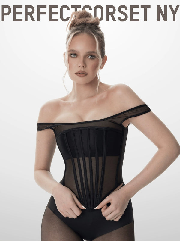 T Form  Sexy Inside and Outside Wear Girdle Fishbone Mesh Bra Vest