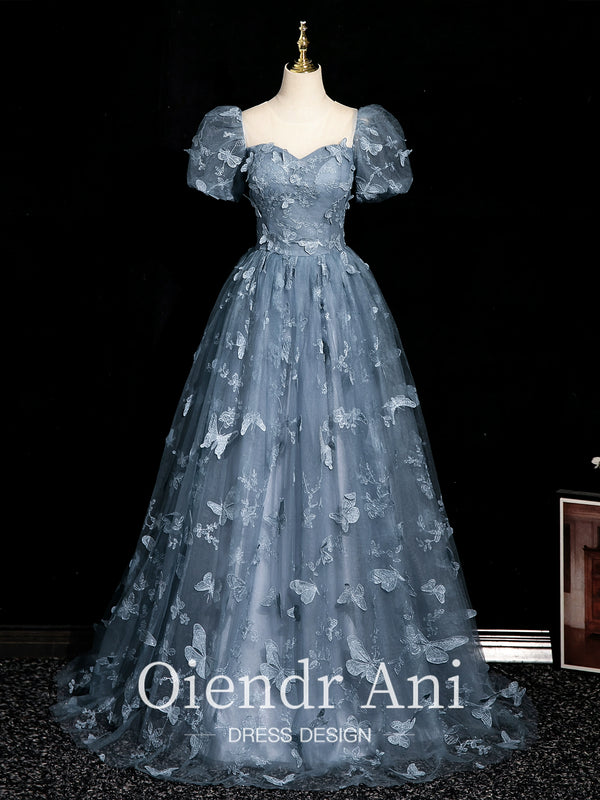 OiedrAni Blue Dress Bat Mitzvah Birthday Art Candidates Vocal Graduation Host Princess Dress Evening Dress