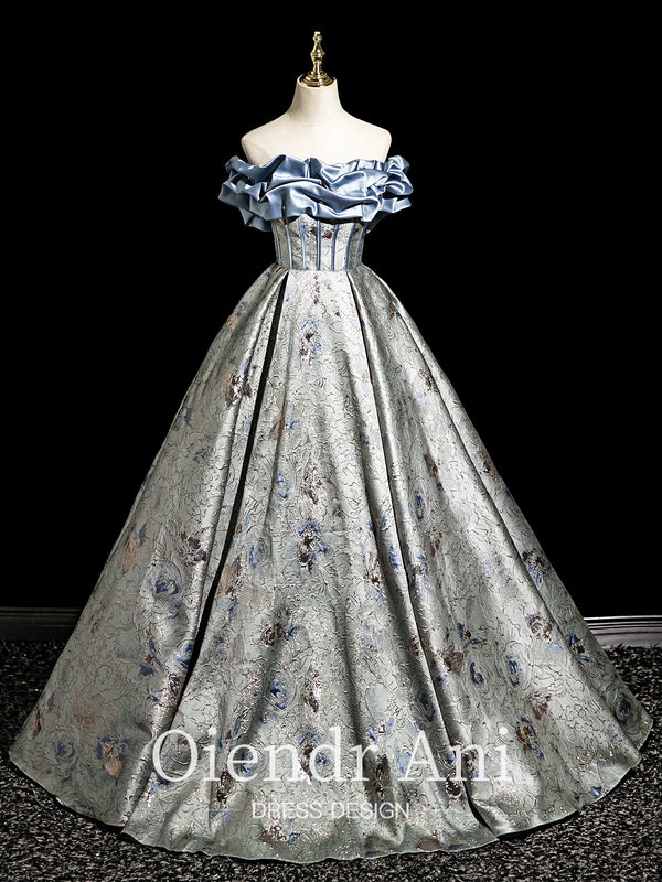 OiedrAni Blue Art Exam Bar Mitzvah Light Evening Dress Dress Girl 18 Year Old Female High School Student Host