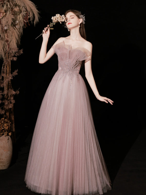 Pink dress spring  new toasting bride wedding banquet temperament engagement dress host performance woman