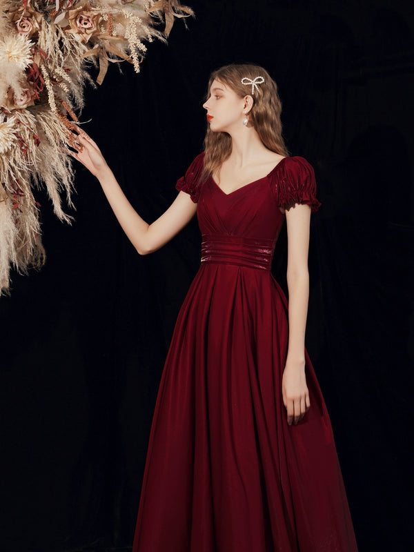 Toast clothes women's spring  new wedding red satin temperament engagement dress women's high-end texture  small