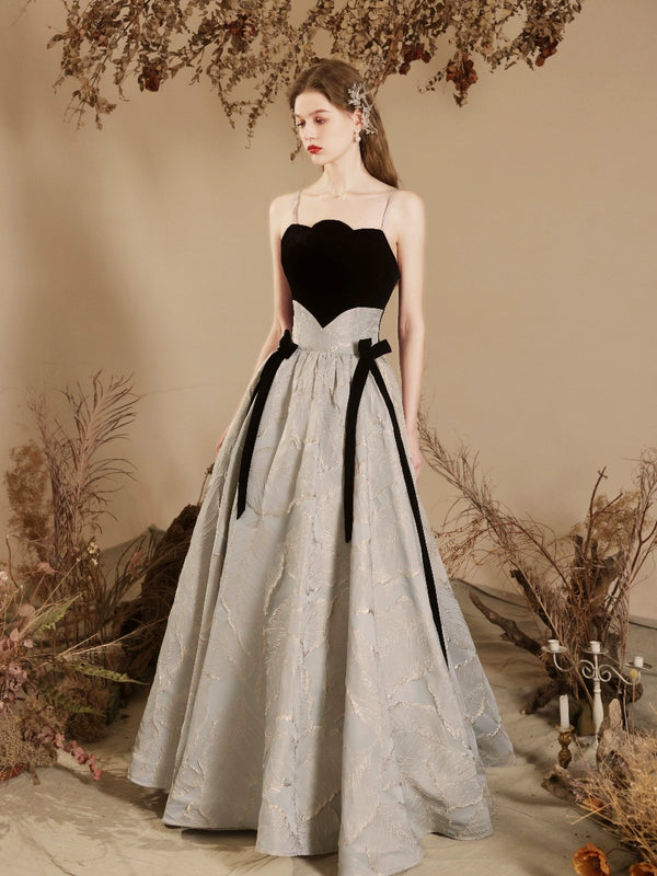 Evening Banquet Dress Spring  New Satin Velvet Toast Bridal Wedding Performance Host Suspender Long
