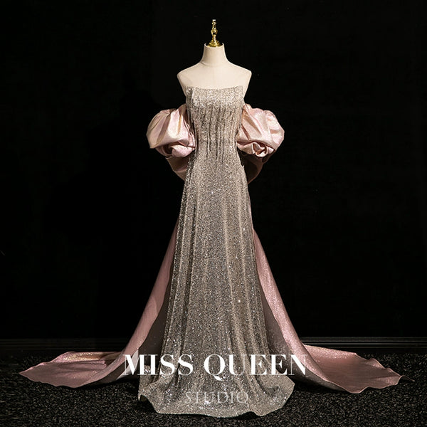 Super fairy evening dress women's Exquisite new toast dress bride engagement slim and thin light luxury banquet light dress