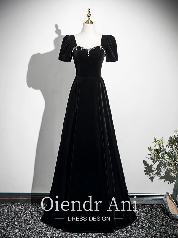 OiendrAn Black Vocal Art Test Conductor Dress Annual Meeting Host Choir Performance Dress Female Evening Dress