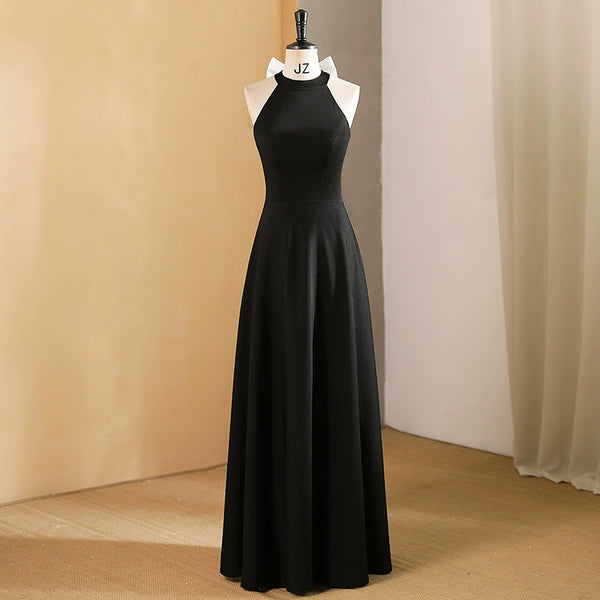 Dress skirt women  new host dress black piano party neck temperament elegant and thin evening dress