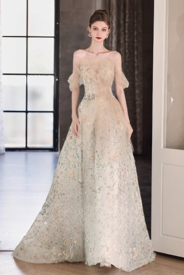Odelia "Primrose Grass"  New Light Luxury High-end Art Examination Wedding Engagement Evening Dress Bridal Toasting Dress
