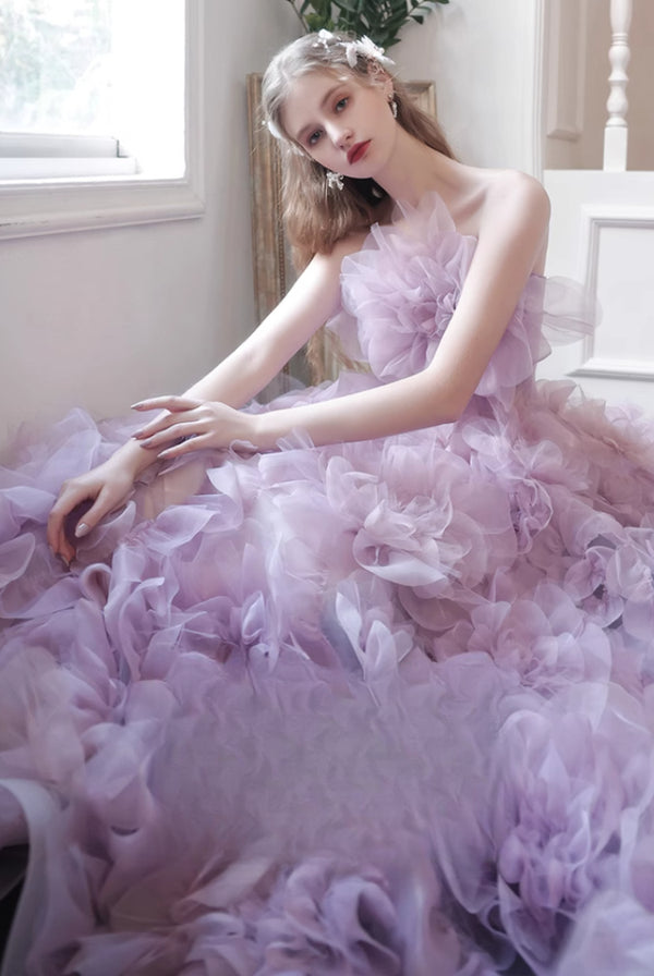 Odelia "Fan Hua"  New Dinner Dress Dress Light Luxury Tube Top Niche Bridal Wedding Dress Trailing Art Test