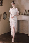 Odelia Star Feather Light Wedding Dress  New Bridal Gown Engagement Banquet Dress