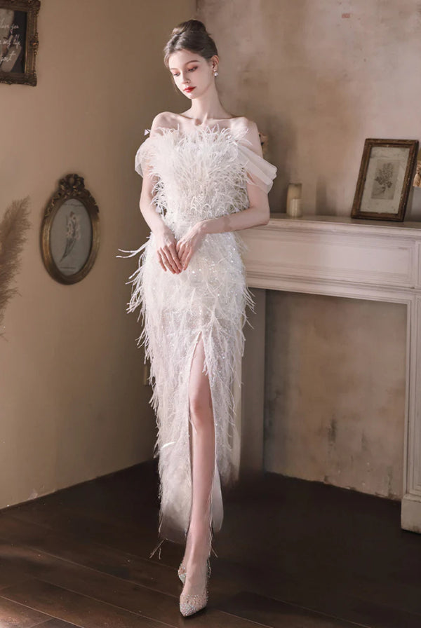 Odelia Star Feather Light Wedding Dress  New Bridal Gown Engagement Banquet Dress